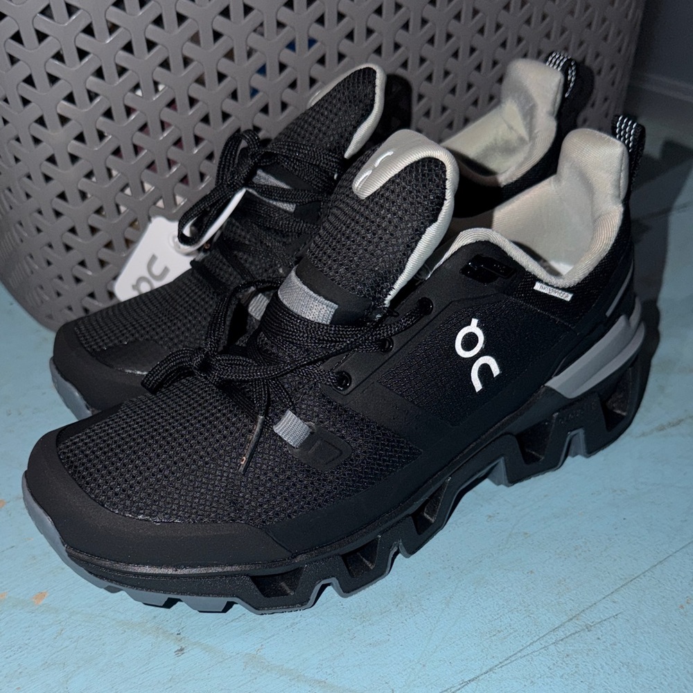 On Running Women’s Cloudventure Trail Shoes in Black and White